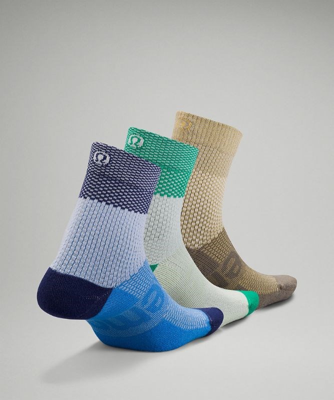 Lululemon Socks Factory South Africa - Delicate Mint / Pink Lychee / Capture  Blue Womens Daily Stride No Show Sock 3P