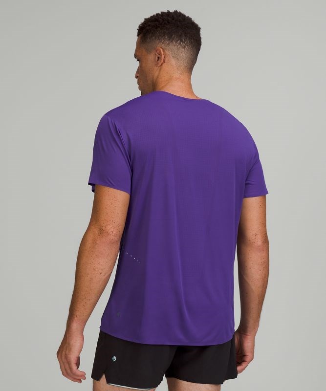 Lululemon Short Sleeve Tops South Africa Stores - Petrol Purple Mens Fast  and Free Short Sleeve Shirt Breathe