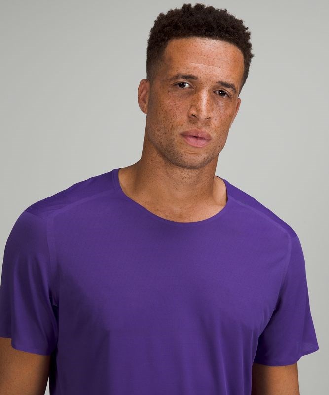 Lululemon Short Sleeve Tops South Africa Stores - Petrol Purple Mens Fast  and Free Short Sleeve Shirt Breathe